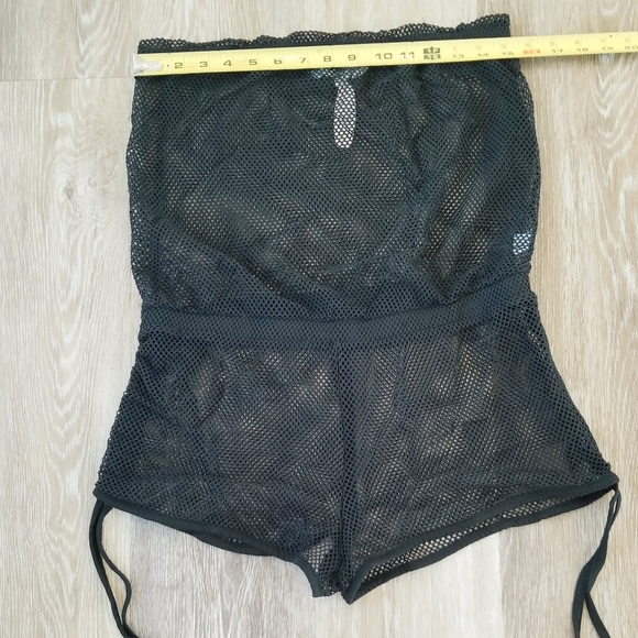 Victoria's Secret Strapless Black Mesh Swimsuit Cover Up With Ruching NWT - Picture 6 of 10